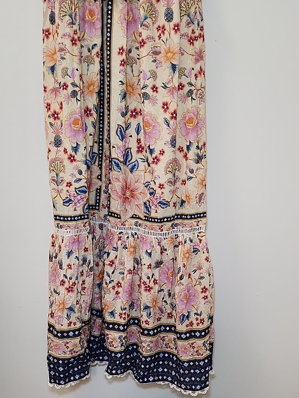 Farm Rio Superbloom Tapestry Ruffle Floral Maxi Dress Size Small - Picture 14 of 16
